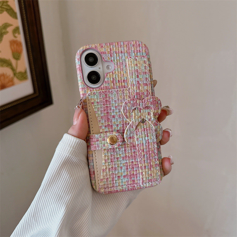 Braided pattern love card bag