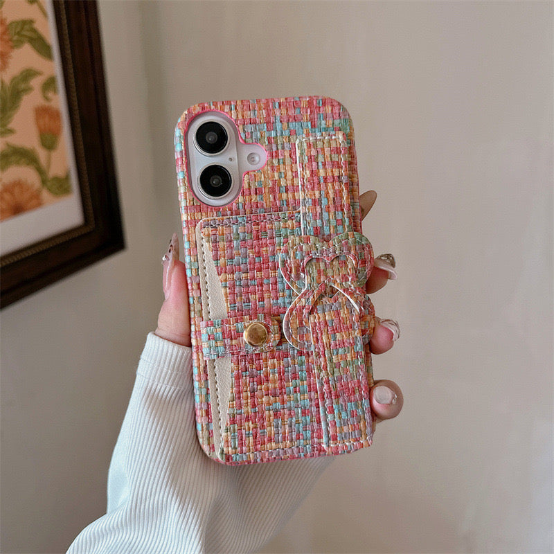 Braided pattern love card bag