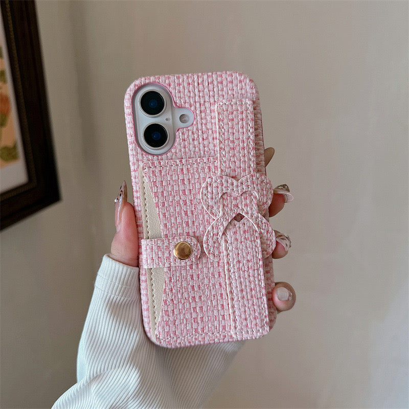 Braided pattern love card bag